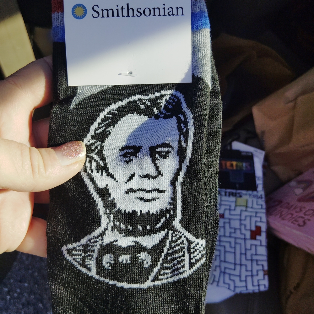 Black and White Abraham Lincoln Socks